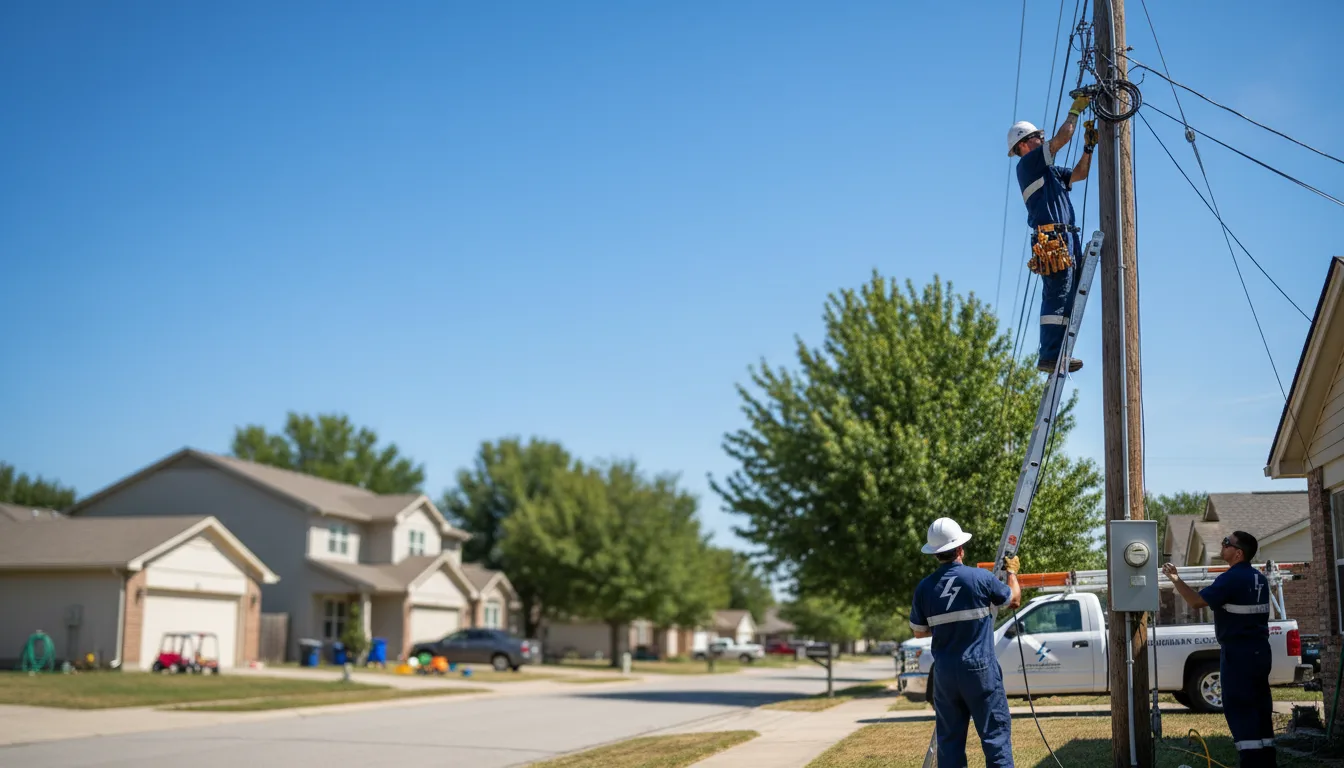 Residential electrician providing installation services in Albert, KS